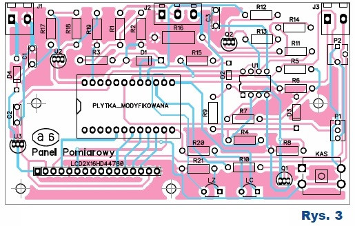 Rys.2 Panel pomiarowy z zastosowaniem Arduino Pro Mini