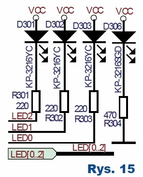 Rys.15 Schemat zespołu LEDów