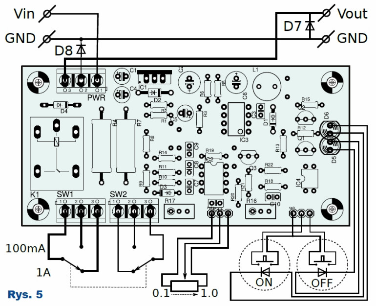 Rys.5 Schemat montażowy - automatyczny wyłącznik nadprądowy