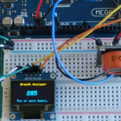 Alkomat Arduino wykorzystujący czujnik gazu MQ3 i wyświetlacz OLED