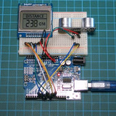 Dalmierz Arduino z czujnikiem ultradźwiękowym (HC SR04) i wyświetlaczem LCD Nokia 5110