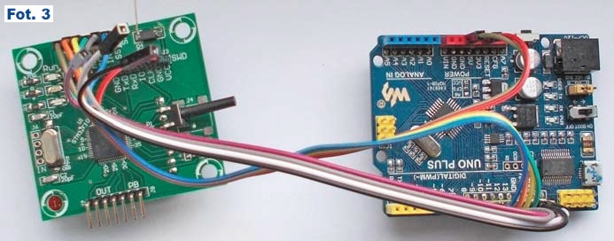Fot.3 Podłączenie akceleratora do Arduino Uno
