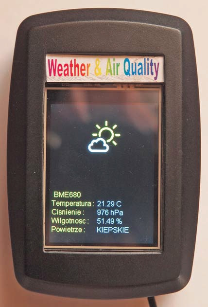 Stacja pogody z pomiarem jakości powietrza (IAQ)