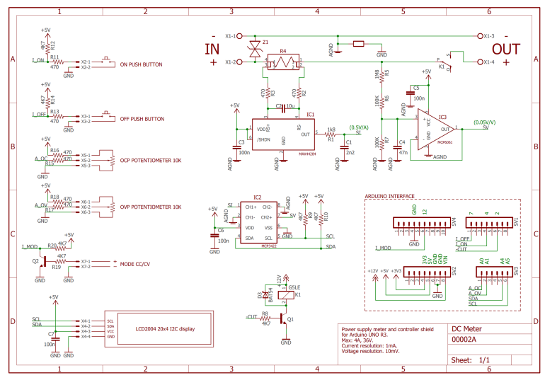 Schemat elektryczny zasilacza