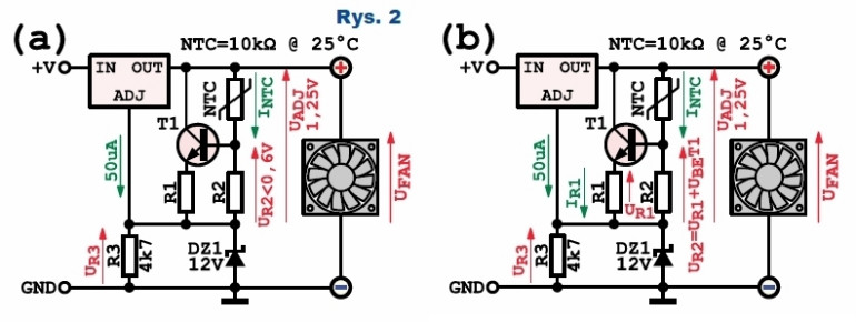 Rys.2 Regulator obrotów wentylatora - ulepszona wersja