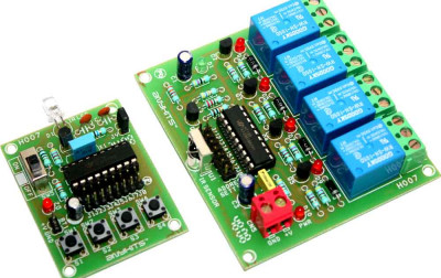 4-kanałowy zdalny sterownik przekaźników na podczerwień