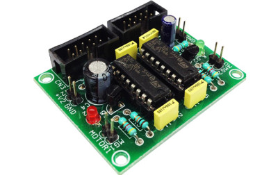 Podwójny sterownik silnika DC przy użyciu dwóch L293D