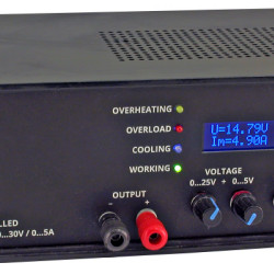 Zasilacz laboratoryjny 0...30 V/5 A ze sterowaniem mikroprocesorowym