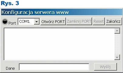 Rys.3 Konfiguracja serwera za pomocą programu SERWCFG