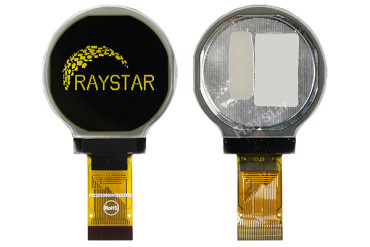 Mały, okrągły wyświetlacz monochromatyczny OLED REX128128B firmy Raystar Optronics dla urządzeń noszonych