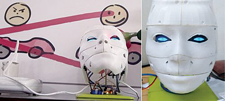 Fotografia 7. Głowa robota z oczami OLED