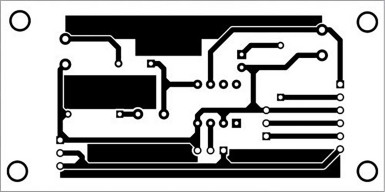 Rysunek 5. Układ płytki drukowanej alarmu z czujnikiem ruchu