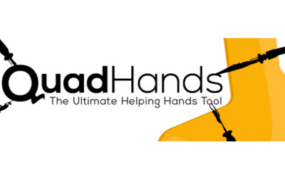 Zestaw czterech uchwytów Classic Helping Hands firmy QuadHands do wygodnego lutowania płytek drukowanych