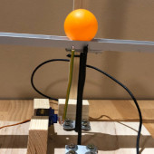 Model kontrolera PID z kamerą, belką i piłką