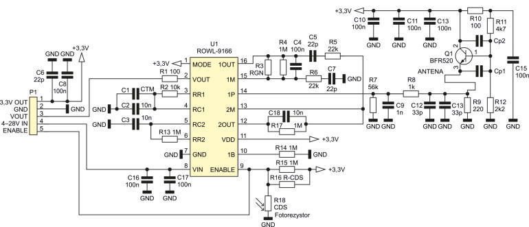 Rysunek 1. Schemat modułu RCWL-0516