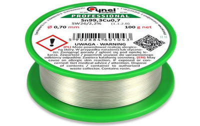 I polska firma Cynel-Unipress może się poszczycić doskonałej jakości bezołowiowym spoiwem lutowniczym!