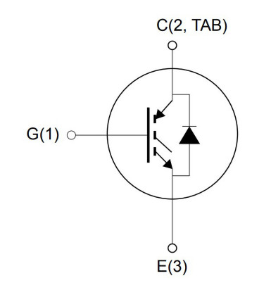 Symbol tranzystora STGYA50H120DF2