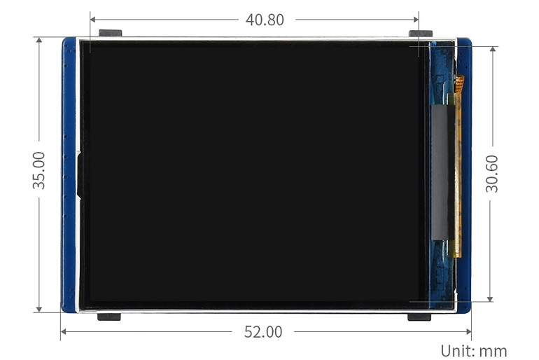 Schemat wymiarowy Pico-LCD-2