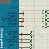 Współpraca siedmiosegmentowego wyświetlacza z Arduino w Proteusie
