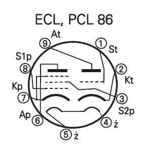 Rys.2 Lampowy wzmacniacz słuchawkowy - schemat wprowadzeń