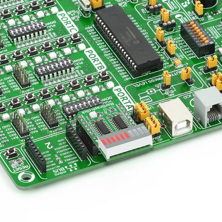 Przykładowe zastosowanie BarGraph Click