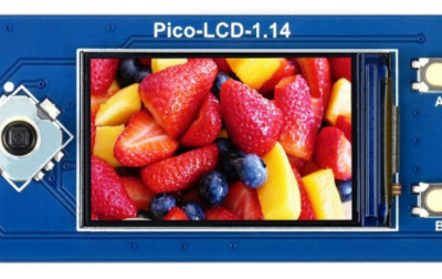 Kompaktowy wyświetlacz Pico-LCD-1.14 firmy Waveshare o dwóch przyciskach i jednym joysticku dla zestawu Raspberry Pi Pico