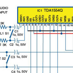 4-kanałowy wzmacniacz dźwięku o wielu trybach pracy