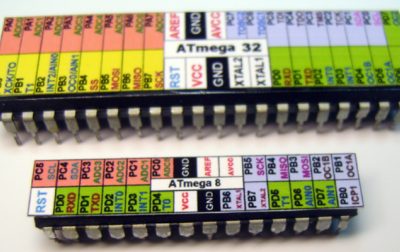 Interesujące naklejki dla wybranych mikrokontrolerów ATtiny i ATmega