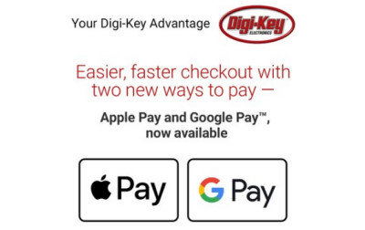 Apple Pay i Google Pay - nowe opcje płatności w Digi-Key Electronics