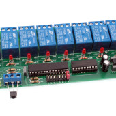 8-kanałowy przełącznik na podczerwień (max 8 x 8A/230V)