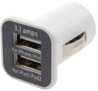 Zasilacz USB, ładowarka samochodowa 2×USB 3.1A PCH-01