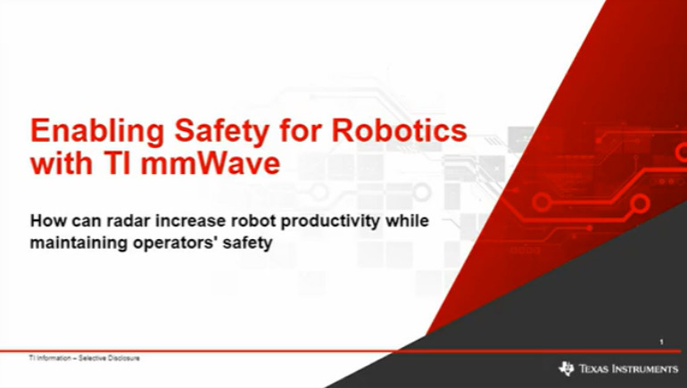 Webinar „How can radar increase robot productivity while maintaining operators' safety”