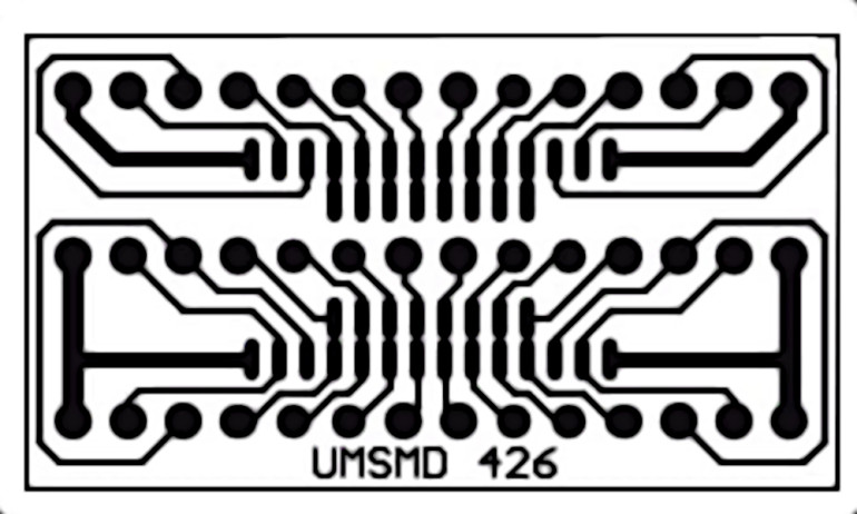 Mozaika ścieżek płytki UMSMD426