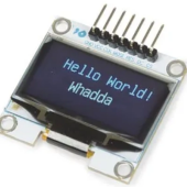 Dedykowany Arduino monochromatyczny wyświetlacz OLED WPI437 firmy Whadda emitujący niebieską barwę