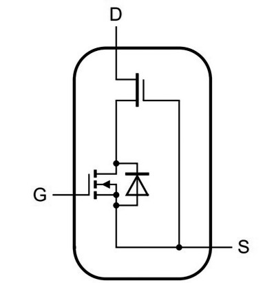 Symbol graficzny tranzystora GAN039-650NTB