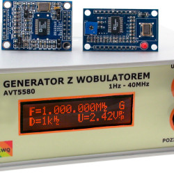 Generator DDS na zakres 1 Hz…40 MHz z wobulatorem