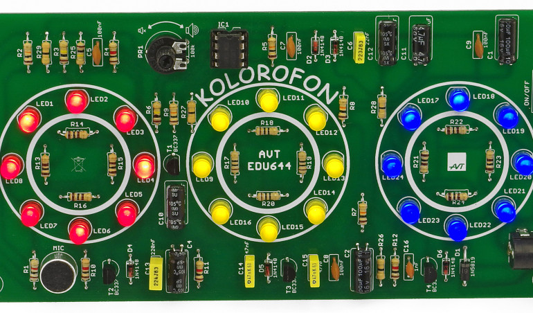 Kolorofon LED – zestaw DIY do nauki lutowania