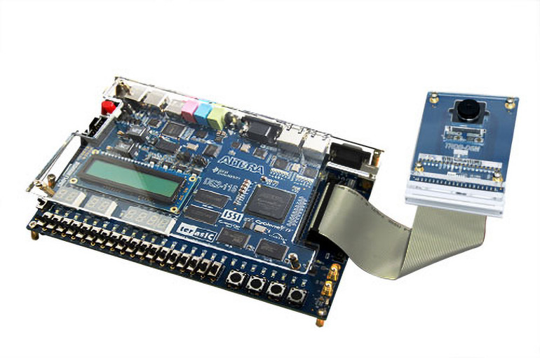 Przykład użycia Developer Kit for Intel Pathfinder for RISC-V (PR-115) z modułem D5M