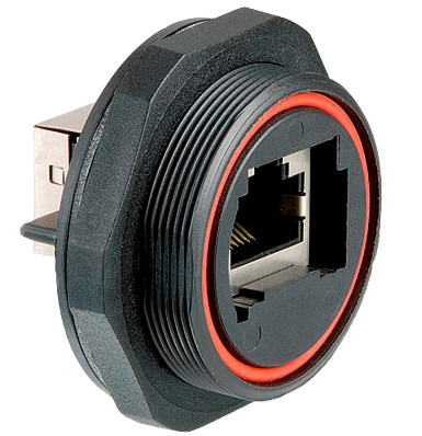 Fotografia 1. Złącze RJ45 o klasie odporności IP68