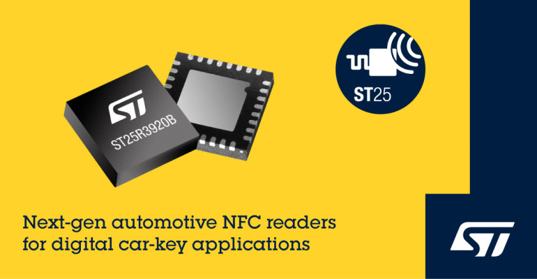 Układ ST25R3920B - czytnik standardu NFC
