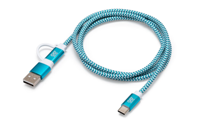 Posiadający złącza: USB typu A oraz USB typu C oryginalny kabel «Arduino USB Cable»