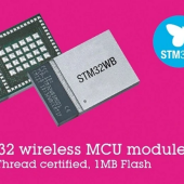 Funkcjonalny moduł STM32WB5MMG firmy STMicroelectronics do bezprzewodowej komunikacji