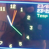 Zegar analogowy i termometr z wyświetlaczem TFT LCD