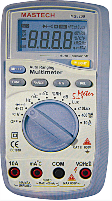 Poprzednik multimetru Mastech MS8229 (model MS8209)