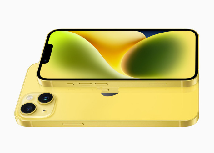 Żółty kolor smartfonów: iPhone14 oraz iPhone 14 Plus