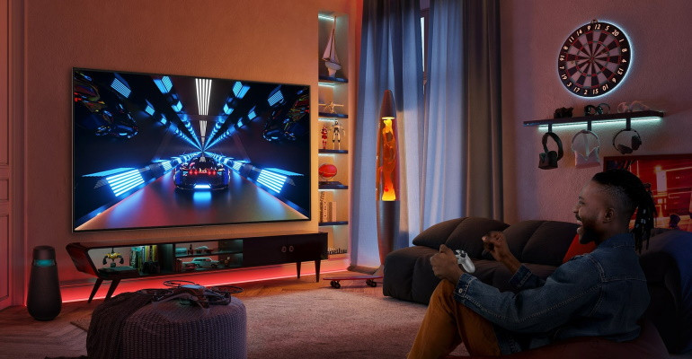 Przykładowa rozgrywka gamingowa na telewizorze LG Electronics z roku 2023