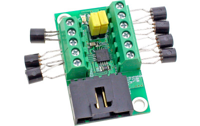 8-kanałowy termometr z I²C
