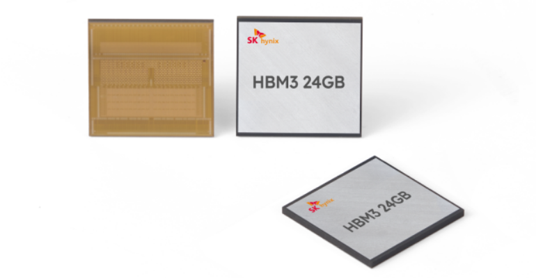 Dwunastowarstwowa pamięć scalona HBM3 o pojemności 24 GB