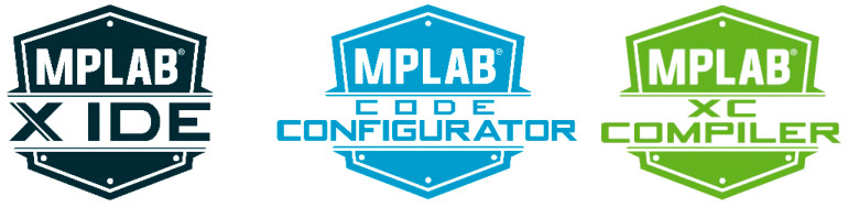 Logotypy MPLAB: XIDE, Code Configurator, XC Compiler