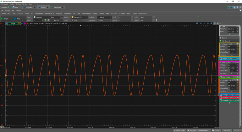 Rysunek 1. Oprogramowanie WaveForm